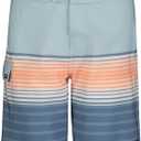 Billabong Boys Performance Stretch Pro Boardshorts with UPF 50+ Sun Protection, Quick Dry Bathing Suit (27, Dusty Blue Stripe)