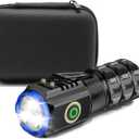 Portable LED Mini Flashlight, Rechargeable EDC Small Pocket Flashlight 6 Lighting Modes w/Magnet Clip Waterproof for Camping Hiking Night Walking Running Outdoor Emergency