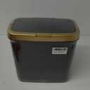 15 Liters/ 4 Gallon Black Trash Can, Small Garbage Can with Push Button Lid, Stylish Simple Human Waste Basket with Gold Edge, Cat Proof Trash Bin Container for Kitchen, Bathroom, Study Room, Bedroom