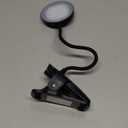 Mubarek Clip on Lamp, 5 Brightness+5 Color Clip on Light, 200LM 36 LED Reading Lights for Books in Bed, 1800mAh Battery Powered Lamp Battery Operated Lights, Rechargeable Desk Lamp with Clamp Light