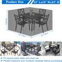 Outdoor Table Cover, Patio Furniture Covers Waterproof, 420D Rectangular Outdoor Couch Cover - Lawn Patio Covers for Outside Sofa, Dining Table Chairs Sets (55" L x 55" W x 35" H)