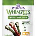 WHIMZEES Wellness Brushzees Dog Dental Treats, Natural Chews, Medium Size Stick, (12 Count) (EXP 06/27/28)