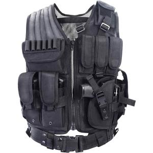 vAv YAKEDA Tactical Vest Outdoor Ultra-Light Breathable Training Airsoft Vest Adjustable for Adults (One Size, Black)