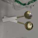 Mud Pie Gold Salad Servers Set; 11"