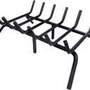 Fireplace Grate,Fireplace Log Holder,24 inch Heavy Duty Solid Cast Iron FIrewood Log Burning Rack for Inside The Fireplace Accessories Outood Fire Pit Kindling Fireplace Tools