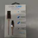 CableLinx Elite 8" Micro to USB-A Charge & Sync Braided Cable for ChargeHub - Compatible with Samsung Tablets, Kindle Fire Charger, Micro USB Devices (Rose Gold)