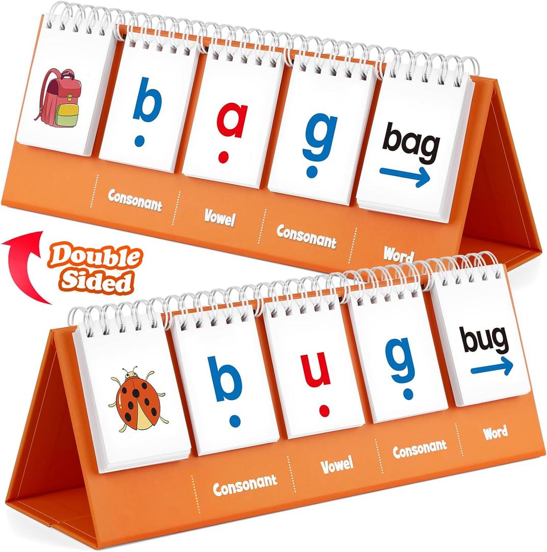 Aizweb CVC Word Games,Phonics Games Flash Card for Preschool Kindergarten Classroom,Learn to Read,Reading Manipulative Spelling Educational Toy Learning Activity Speech Therapy Teacher School Supplies