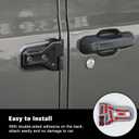 RT-TCZ Jeep Wrangler JL JLU 4-Door & Gladiator JT 2018-2024 Door Hinge Cover Trim, Black, ABS Plastic, Surface Mount, 8 Pack