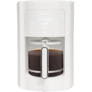 ELLE 1.8L Digital Coffee Maker with Smart Touch Display Brew Strength Selection Programmable Washable Filter 12 to 14 Cup Capacity Automatic Shut Off 1000W White