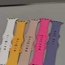 Pack of 5 Silicone Bands Compatible with Apple Watch Band 38mm 40mm 41mm 42mm 44mm 45mm 46mm 49mm Women Men, Soft Sport Strap Replacement Wristband for iWatch Series 11 10 9 8 SE 7 6 5 4 3 2 1 Ultra (White/Sand Pink/Lavender Gray/Hot pink/Sunglow/Smoke Violet)