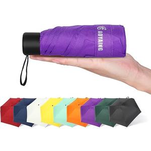 GAOYAING Travel Umbrella Mini Umbrellas for Rain Sun&Rain Lightweight Small UV Sun Umbrella Compact Suit for Pocket with Case (34 Inches, B1.7 Mysterious Purple)
