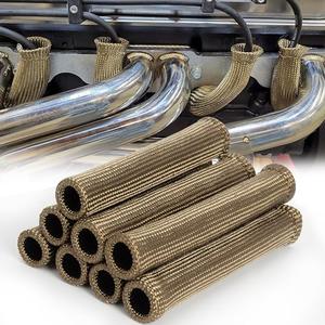 Pack of 2 Titanium Spark Plug Boot Sleeve,6 Inch,Basalt Fiber,8 Pack