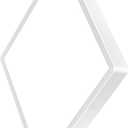 20 Inch Large LED Flush Mount Ceiling Light, 50W, 5000LM, Non-dimmable, 3000K/4000K/6000K CCT Selectable, White Square Flat Panel Light, Low Profile, Fits Hallway, Kitchen, Bedroom, Laundry Room