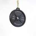 Weight Plate Ornament - 3D Printed (Black) for Christmas