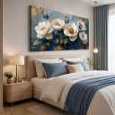 Huaaliunn Flowers Canvas Wall Art, Large 20"x40" (50CMx100CM)