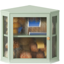 Corner Bread Box for Kitchen Countertop Double Layer Bamboo Wooden Bread box Large Capacity Bread Storage Bin