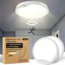 2-Pack 20W Motion Sensor Ceiling Lights Hard-Wired, 9Inch Indoor Motion Activated LED Ceiling Light Fixtures with 3 Modes, 4000K Flush Mount Lights for Closet Stairwell Hallway, NOT Battery Operated
