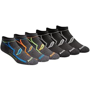 Saucony Men's RunDry Bolt Performance No-Show Socks, in M-XXL (6, 12, 18 Pairs)