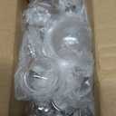 10Pcs Christmas Drink Balls, Fillable Booze Balls Ornament Clear Plastic Xmas Tree Ornaments for Drinks Water Candy Party Decoration Silver 100ML