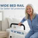 Vaunn Medical Bed Rail for Elderly Adults Safety, ASTM F3186-17 Certified, Adjustable Bed Assist Handle and Grab Bar for Seniors, 300 lb, Tool-Free Assembly, Large