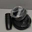 Homienly Wheat Straw Dinnerware Sets, Homienly 20pcs Unbreakable Microwave Dishwasher Safe Tableware Lightweight Bowls, Cups, Plates Set Reusable Dinner Plates Bowls set (Matte Black)