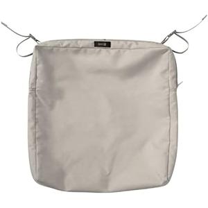 Amazon.com: Classic Accessories Ravenna Water-Resistant 21 x 19 x 3 Inch Rectangle Outdoor Seat Cushion Slip Cover, Patio Furniture Chair Cushion Cover, Mushroom, Patio Furniture Cushion Covers : Patio, Lawn & Garden