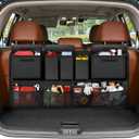 Trunk Organizer for SUV, 35.5" x 18.2" Large Capacity Car Organizers and Storage, Backseat Hanging Storage Bag with 10 Pockets, Adjustable & Waterproof Car Interior Accessories for SUV Truck MPV