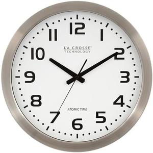 La Crosse Technology Wall Clock, Metal, 16-inch Dia. (WT-3161WH)