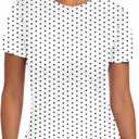 Alaroo Womens Summer Tops Short Sleeve Shirts Crewneck Basic Tee (White, S)