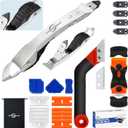 Silicone Caulking Tool Kit, Stainless Steel Caulk Remover Tool, 4 in 1 Grout Removal Tool for Bathroom, Kitchen, Floor, Window, Sink Joint, Frames Seal