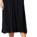 Amazon Essentials Women's Jersey Pull-On Midi Length Skirt (XX-Large, Black)