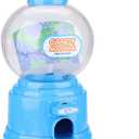 Fdit Portable Children Candy Machine Plastic Mini Gumballs Dispenser Kids Kindergarten Gift(Blue)