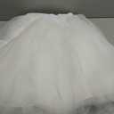 Tutu for Women Adults 5 Layered Puffy Tulle Skirt Elastic Waist Knee Length Petticoat for Womens Ladies White (One Size)