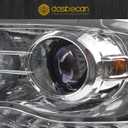 Dasbecan OE Projector Halogen Headlights w/LED Signal DRL Compatible With Dodge Ram 1500 2500 3500 2013-2018 Left Driver Side Headlamp assembly Chrome Trim w/Bulbs Replaces#68324941AD CH2502290