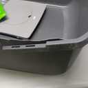Catit Airsift Jumbo Hooded Litter Pan, Warm Gray/White - Privacy and Easy Access for Cleaning - Ideal for Larger or Multiple Cat Households