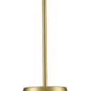 Mid Century Modern Pendant Light Fixture 11.02" Brushed Gold Yellow Pendant Light Kitchen Island with Milk Glass White Bowl Shade Over Sink Bathroom Dining Room Foyer