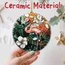 2 x Vibrant Flamingo Christmas Ornaments: Christmas Tree Ornaments & Holiday Decor  Perfect Holiday Presents & Gift Ideas for Friends, Coworker, Family, and Flamingo Lover