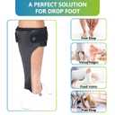 Komzer AFO Drop Foot Brace, Medical Ankle Foot Orthosis, Lightweight Foot Support Stabilizer, Drop Foot Postural Correction Brace for Men and Women (M-Left)