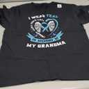 I Wear Teal For My Grandma Ovarian Cancer Awareness Ribbon T-Shirt Small