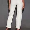 Lesore Womens High Waist Stretch Distressed Jeans Destroyed Denim Pants (White)