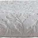 Eddie Bauer - Throw Blanket, Ultra-Soft & Embossed Plush Bedding, Blanket for Couch & Bed (Woodblock Floral Grey, 50" x 70")