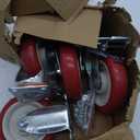 Caster Wheels with Brake 2200lbs,Heavy Duty Casters Set of 4 for Cart, Trolleys, Furniture and Workbench (JL-HS5inch)