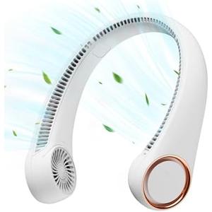 Gaiatop Portable Neck Fan Rechargeable, Hands-Free 360° Cooling, 17hrs Runtime, Battery Powered Personal Wearable Fan Quiet, Summer Outdoor Travel Essentials, Birthday Gifts for Women Men Teens, White