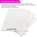4 Pack Lipo Foam Post-surgical Ab Board Flattening Abdominal Compression Board for using with Post Liposuction Surgery Compression Garments Foam pads for Recovery 8"X11" (XXL)