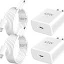 iPhone 16 Pro Max Charger Fast Charging, 45W Super Fast USB C iPhone 16 Charger Block with 10FT Long Charging Cord Cable for iPhone 16 Pro Max/16 Pro/16/16 Plus, 15 Pro Max/15 Pro/15, Android Phone (white)