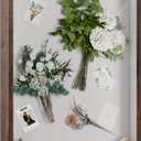 Muzilife 16x20 Shadow Box Frame in Honey Brown with MDF Wood Frame and Soft Linen Back, Large Shadow Box Display Case for Memorabilia, Photos,Flowers for Wall or Tabletop Display with 8 pins