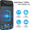 Battery Case for iPhone 8/7/6s/6/SE 3/SE 2, Upgraded 10000mAh Portable Battery Pack Charger Case Support Carplay Compatible with iPhone SE 3/SE 2/8/7/6s/6 (4.7 inch) External Charging Case (Black)