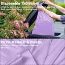 12 Pack Light Purple Tablecloth Plastic Rectangle Table Covers PEVA Purple Plastic Table Cloths for Parties Disposable 54 x 108 Inch Tablecloth for Birthday Party School Baby Shower Kitchen Dining