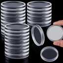 50 Pcs 38 mm Acrylic Silver Dollar Case, Coin Capsules Coin Storage Cases Silvers Bar Capsule Holders Clear Dollar Coins Holder Coins Collection Supplies for Morgan, Peace, IKE Silver Dollars