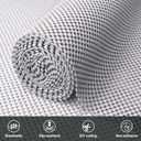 Drawer and Shelf Liner - Thick Strong Grip, Durable Non-Slip, Easy to Clean, Breathable and Non-Adhesive Cabinet Liners for Kitchen, Bathroom, Desks, Storage, Gray (11.8" W x 236.2" L)